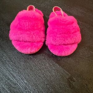 UGG Bright Pink Fuzzy Slippers